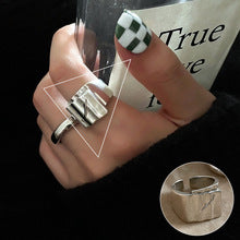 “S925 sterling silver plating” snake bone winding minimalist open ring | men and women with the same ins cool style multi-layer line ring index finger middle finger stacked wear 2025 this year gift